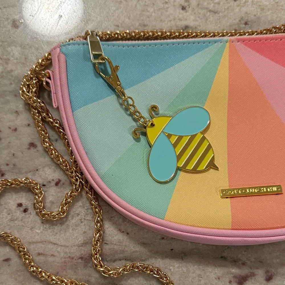 Can't Clutch This Rainbow Color Wheel Combo Crossbody / Clutch Purse - Picture 2 of 7